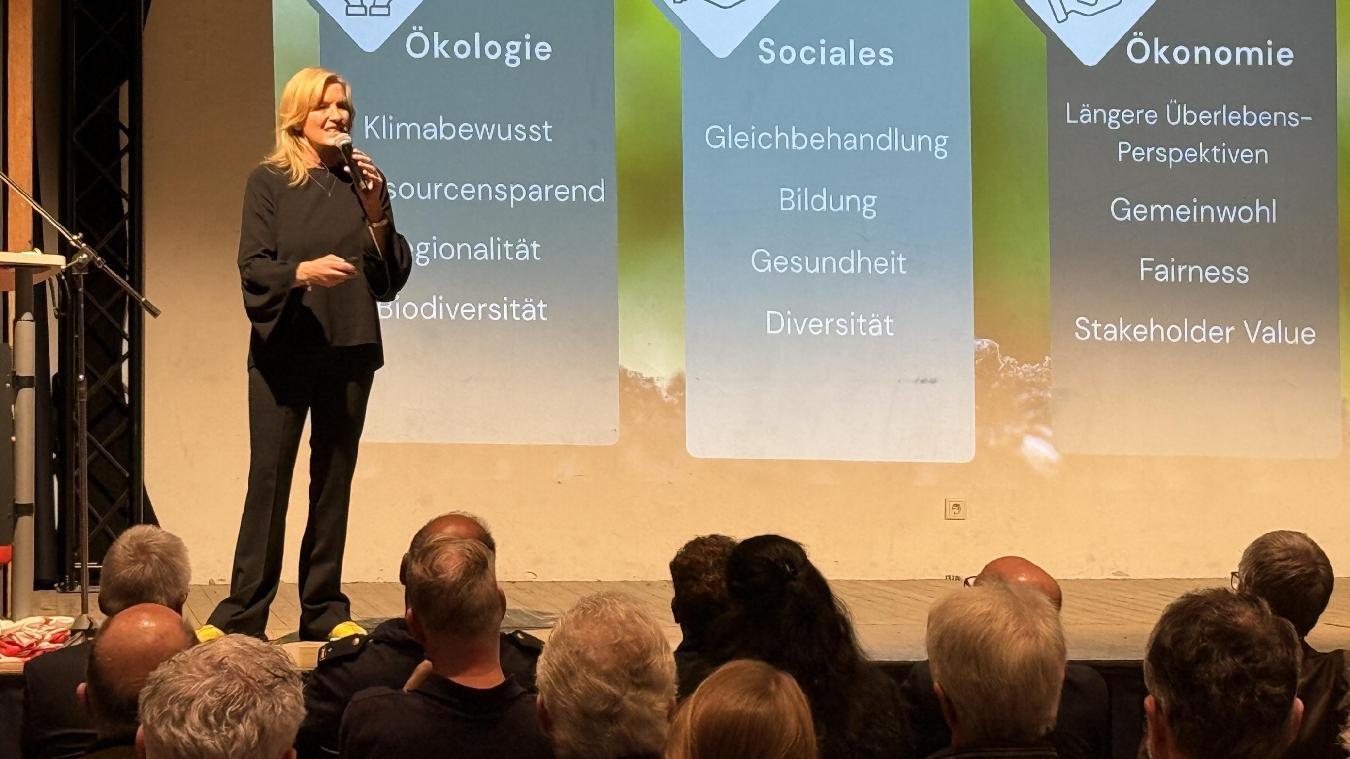 Wettermoderatorin Claudia Kleinert ging auf die Klimaveränderungen ein